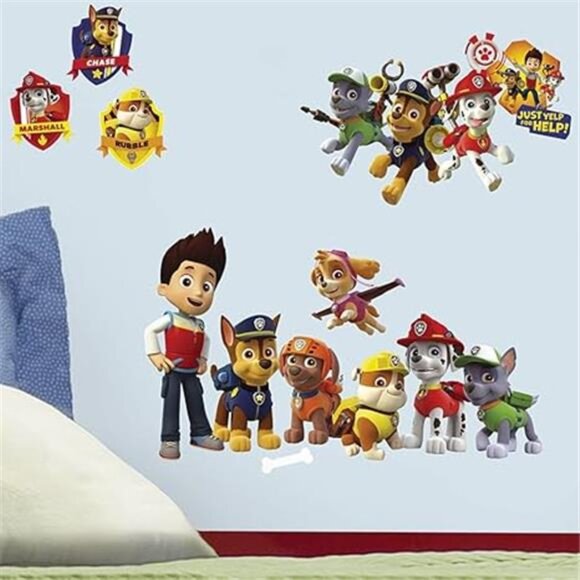 Paw Patrol Wall Decals Peel and Stick Removable Repositionable Kids Room Decor - Picture 4 of 4